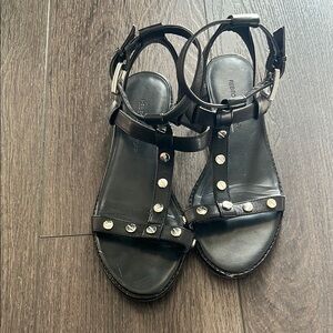 Rebecca Minkoff Black Studded Sandals